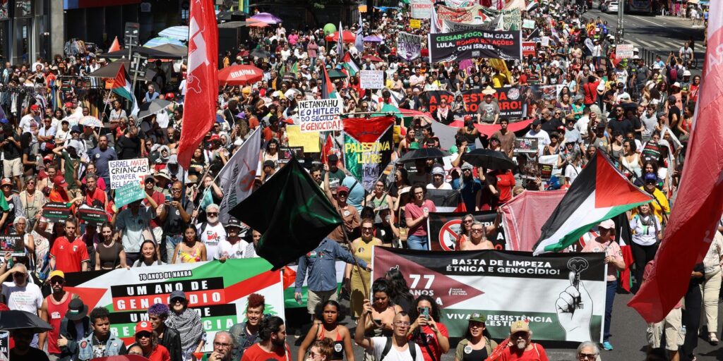 Ato pede libertação de ativistas de flotilha e medidas duras do Brasil ato-pede-libertacao-de-ativistas-de-flotilha-e-medidas-duras-do-brasil